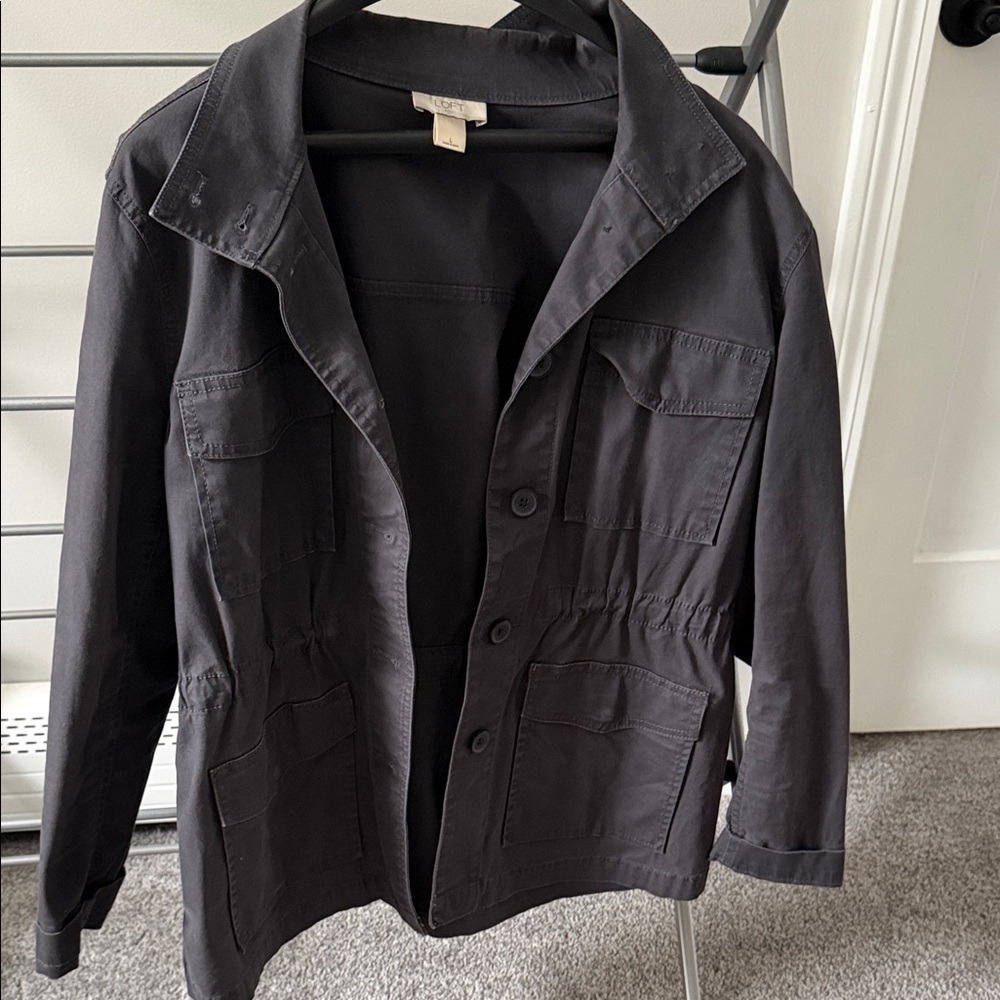 LOFT Dark Gray Blazer Jacket